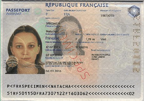Exemple de document / visa